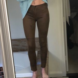 Zara Buffed Suede Legging Pants (AMAZING)